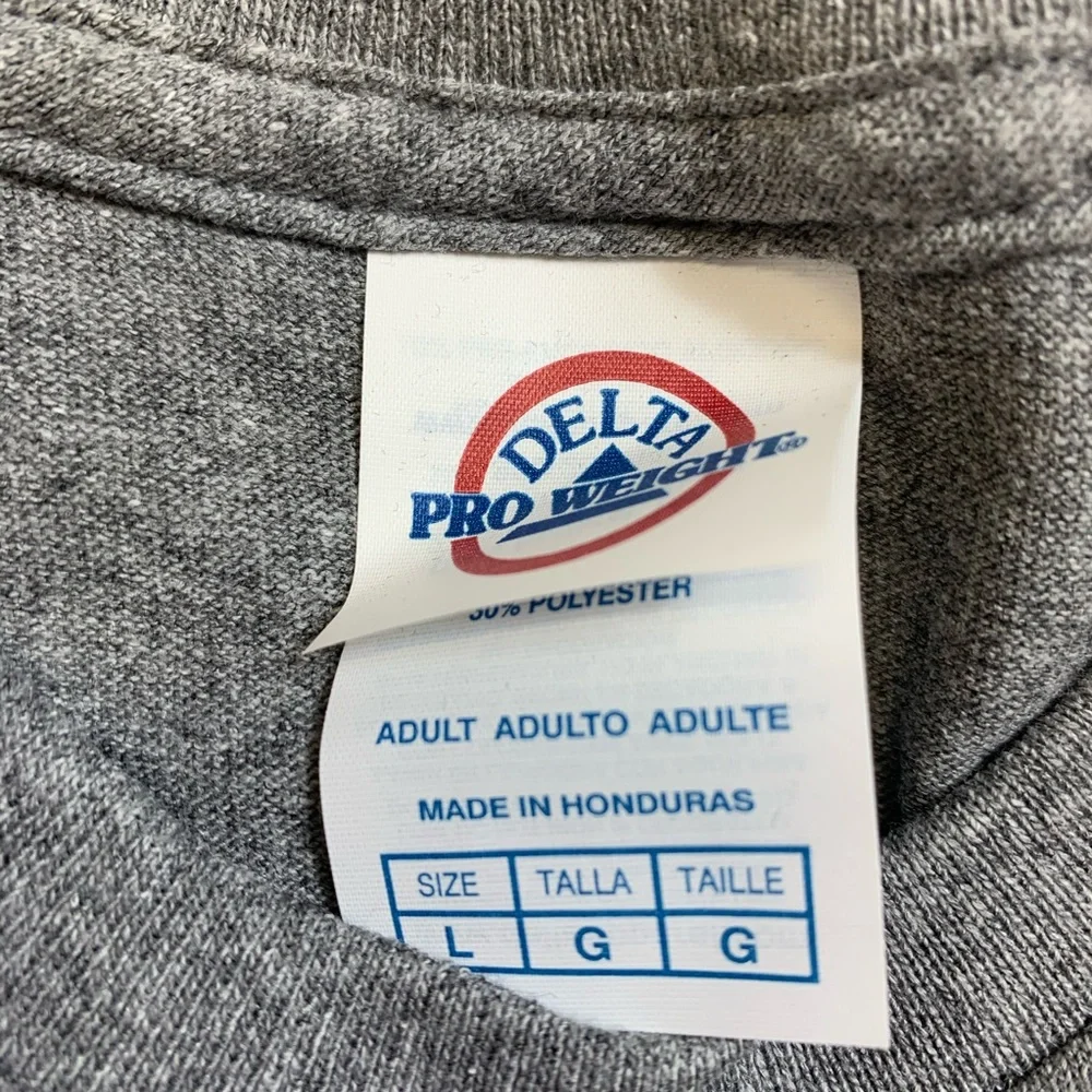 Delta Pro Weight Hey All You Cool Cats And Kittens Graphic T-Shirt Gray Large - Picture 4 of 4